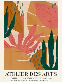 Affiche Workshop multicouleur Dada Art l.30 x H.40 cm