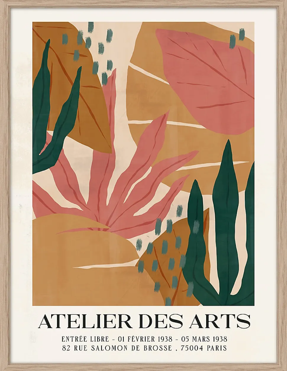 Affiche Workshop multicouleur Dada Art l.30 x H.40 cm