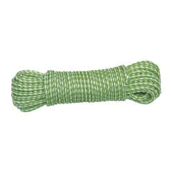 AMIG - Cordon plastique tressée 20120 - 4 mm - Polyéthylène-Polypropylène - Blanc/Vert