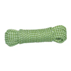 AMIG - Cordon plastique tressée 20120 - 4 mm - Polyéthylène-Polypropylène - Blanc/Vert