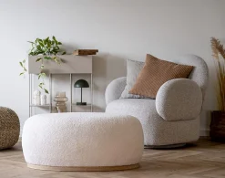 Amy - pouf - en tissu bouclette - Lisa Design