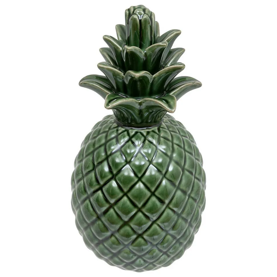 Ananas Exotic panama H.20cm céramique vert prairie - Atmosphera
