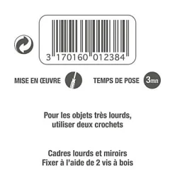 Anneau de suspension avec vis à bois. vendu par 4 pièces