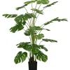 Arbre artificiel plante artificielle Monstera H. 180 cm tronc branches lichen feuilles de tortue grand réalisme pot inclus