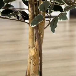 Arbre artificiel plante artificiel ficus banian hauteur 1,3 m tronc branches liane lichen feuilles grand réalisme pot inclus