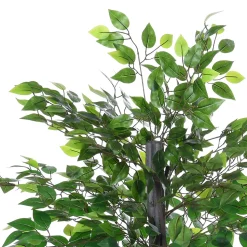 Arbre artificiel plante artificiel banyan hauteur 1,45 m tronc branches liane lichen feuilles grand réalisme pot inclus