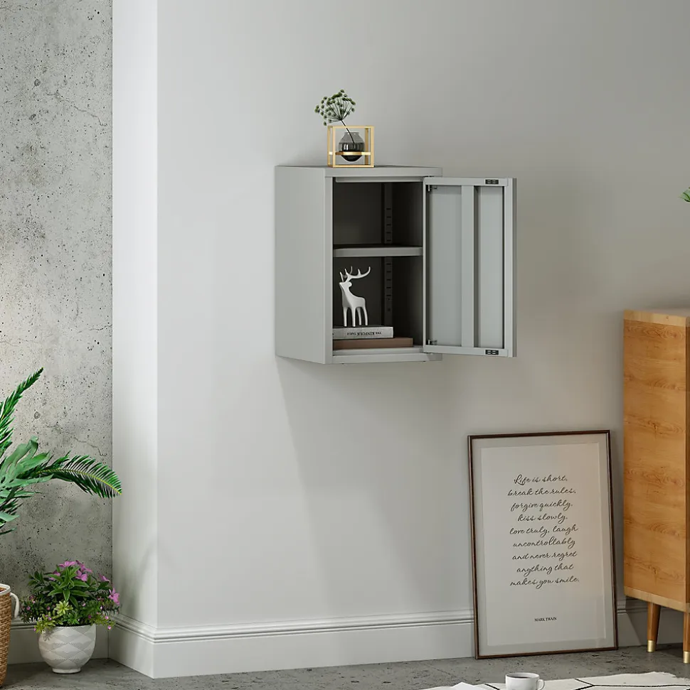 Armoire murale Burlöv 50 x 33 x 35 cm acier gris en.casa