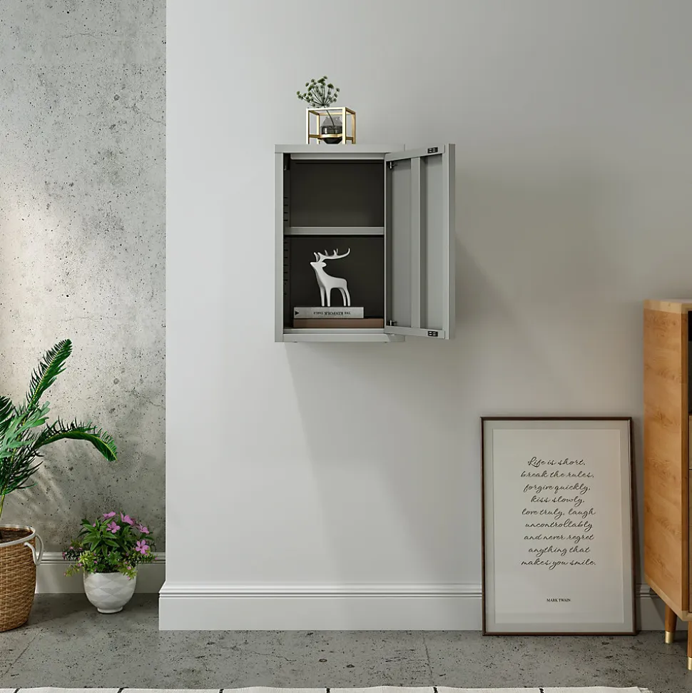 Armoire murale Burlöv 50 x 33 x 35 cm acier gris en.casa