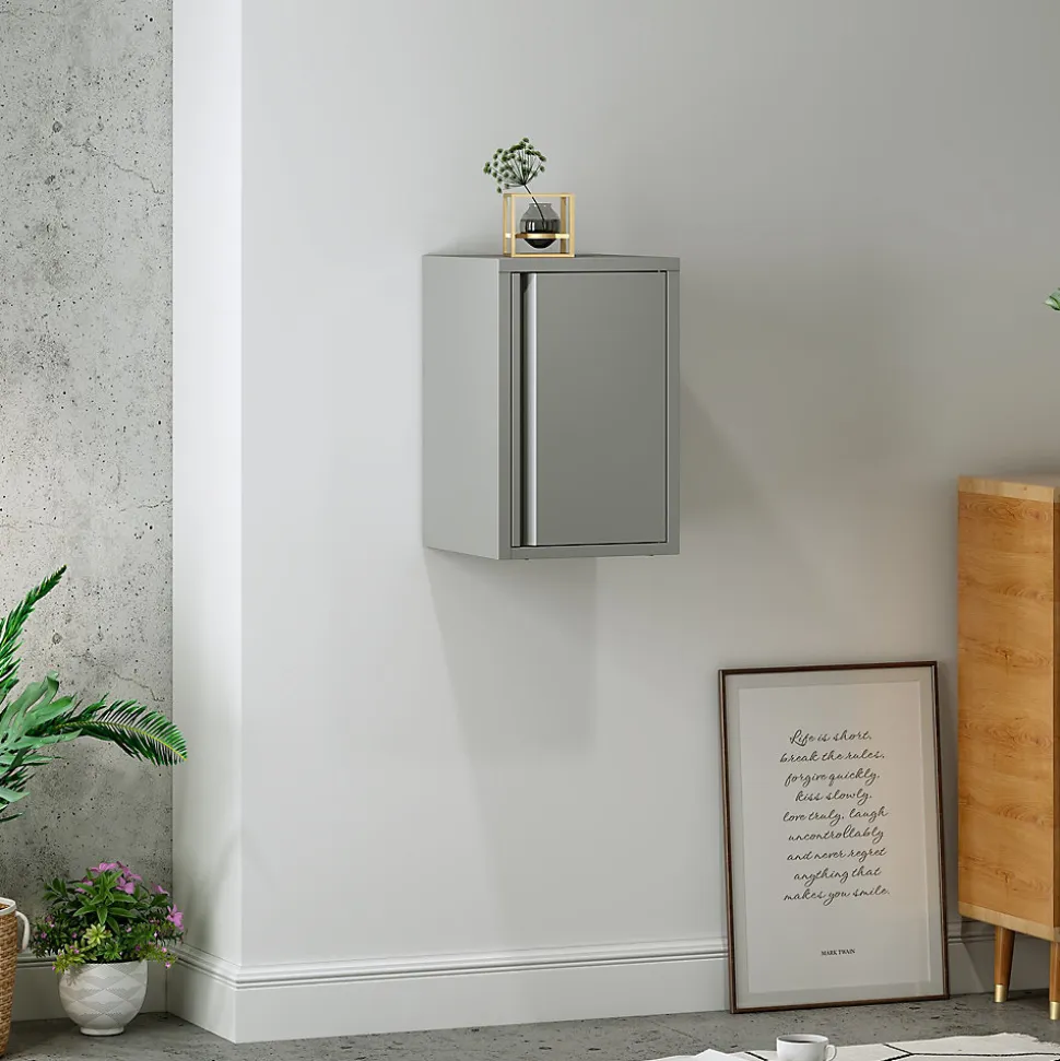 Armoire murale Burlöv 50 x 33 x 35 cm acier gris en.casa