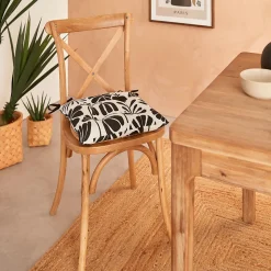 Assise de chaise en coton Twisted Lime