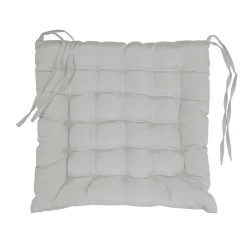 Assise matelassée 40 x 40 cm Polyester Uni Essentiel Gris