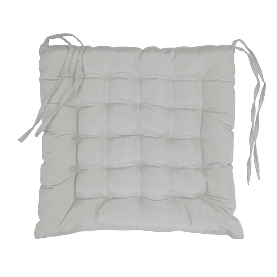Assise matelassée 40 x 40 cm Polyester Uni Essentiel Gris
