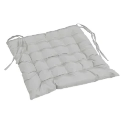 Assise matelassée 40 x 40 cm Polyester Uni Essentiel Gris
