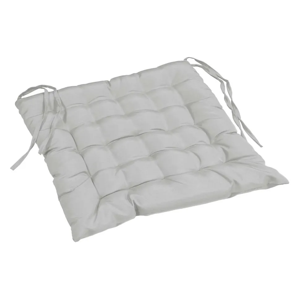 Assise matelassée 40 x 40 cm Polyester Uni Essentiel Gris