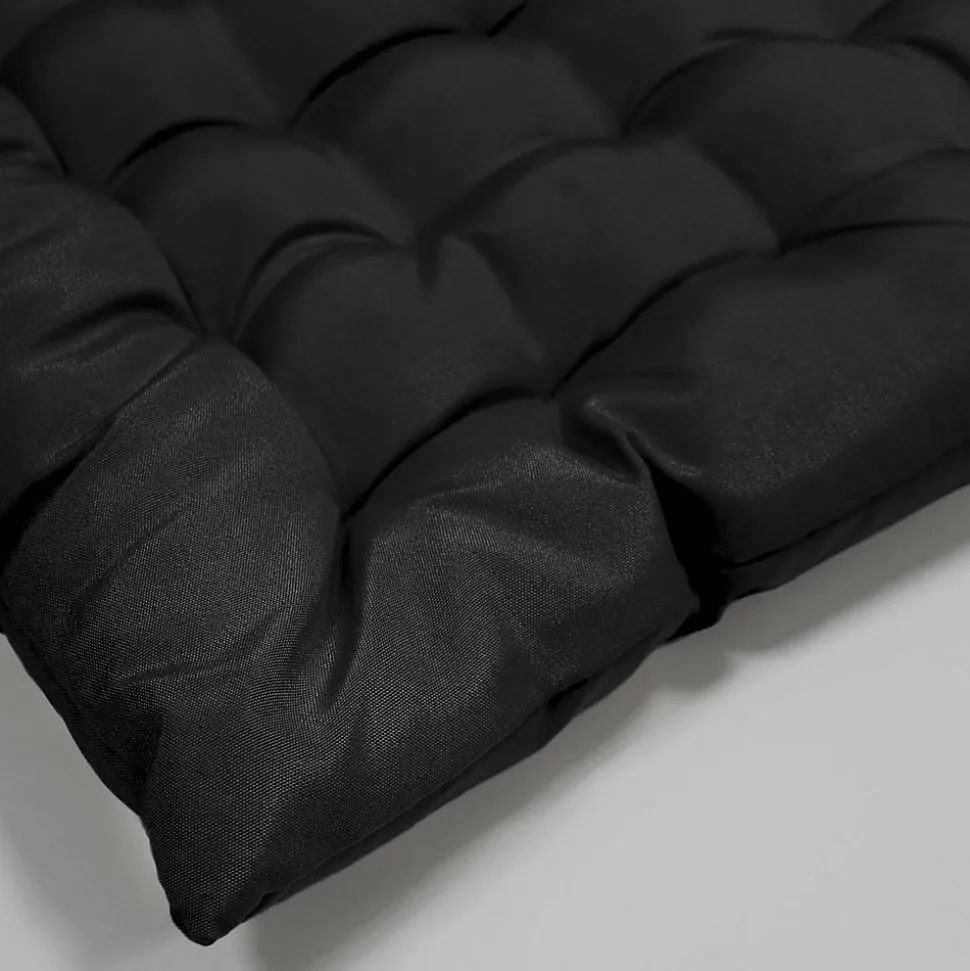 Assise matelassée 40 x 40 cm Polyester Uni Essentiel Noir