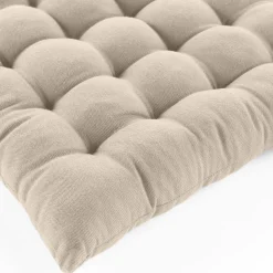Assise matelassée en coton et polyester recyclé (38x38 cm - Lin)