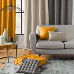Assise matelassée en coton et polyester recyclé (38x38 cm - Gris)