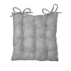 Assise matelassée Suede Uni Suedine Gris clair