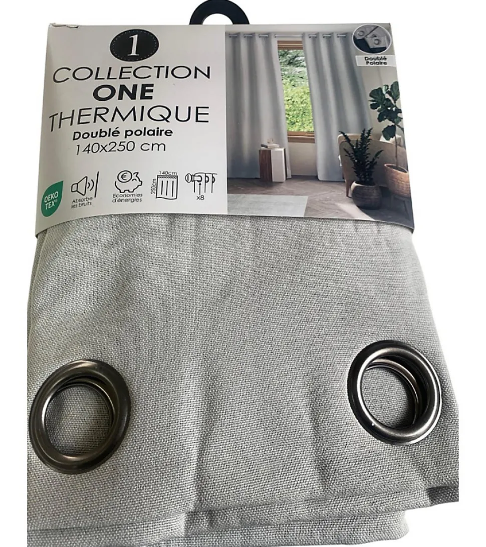 ASTON - Rideau Thermique Jacquard 140x250 cm
