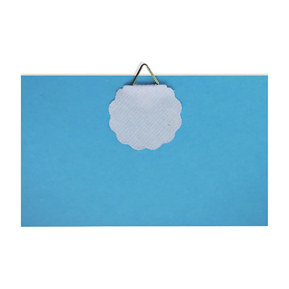 Attache papier gommée ø40 mm blanc, lot de 3