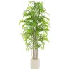 Bambou artificiel 180 cm, Plante artificielle grande avec tige en bois véritable