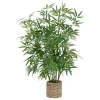 Bambou artificiel pot naturel H100cm vert - Atmosphera
