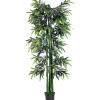 Bambou artificiel XXL 1,80H m 1105 feuilles denses réalistes pot inclus noir vert
