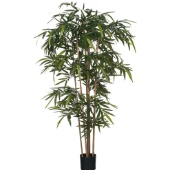 Bambou vert artificiel en pot plastique ø75 x h.180 cm