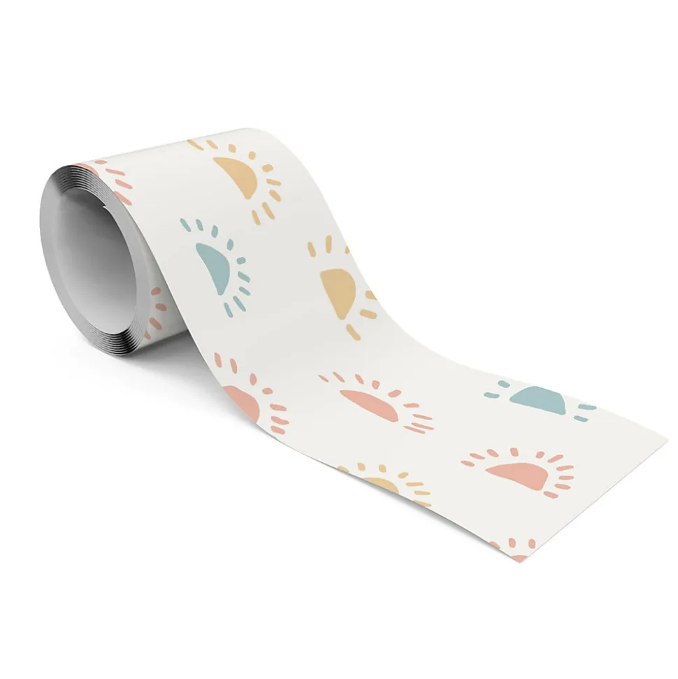 Bande Décorative auto-adhésif SOLEILS Colorés Pour Chambre Enfants 10cm x 300cm