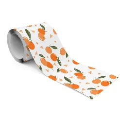 Bande Décorative auto-adhésif ORANGES Fruit Agrumes Pour la Cuisine 10cm x 300cm