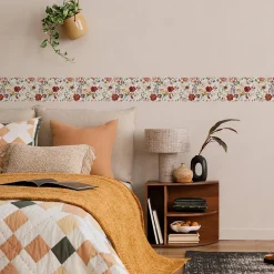 Bande Décorative auto-adhésif FLEURS Feuilles Plantes Pour Salon 10cm x 300cm