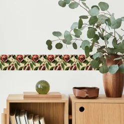 Bande Décorative auto-adhésif Fleurs Pour la Cuisine GRENADES Fruit Feuilles 10cm x 300cm