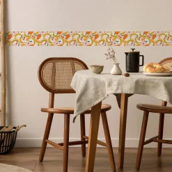 Bande Décorative auto-adhésif Fleurs Pour la Cuisine FRUIT Colorés Fleurs 10cm x 300cm