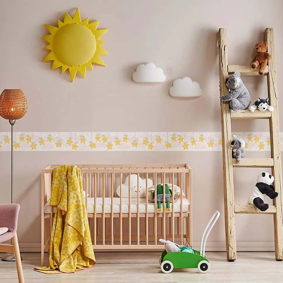 Bande Décorative auto-adhésif ETOILES Nuages Cœurs Pour Chambre Enfants 10cm x 300cm