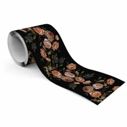 Bande Décorative auto-adhésif ROSES Fleurs Feuilles Pour Chambre 10cm x 300cm