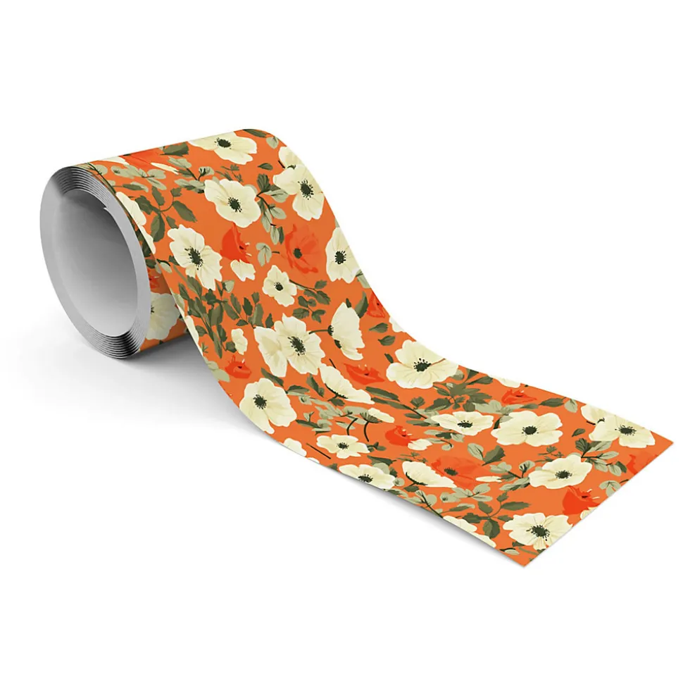 Bande Décorative auto-adhésif Pour Chambre COQUELICOTS Feuilles 10cm x 300cm