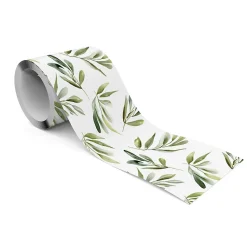Bande Décorative auto-adhésif FEUILLES Aquarelle Pour Chambre 10cm x 300cm