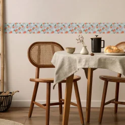 Bande Décorative auto-adhésif Pour la Cuisine ORANGES Fleurs Feuilles 10cm x 300cm