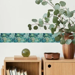 Bande Décorative auto-adhésif PLANTES MARINES Nature Pour Salon 10cm x 300cm
