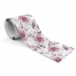 Bande Décorative auto-adhésif Pour Salon ROSES Fleurs Feuilles 10cm x 300cm