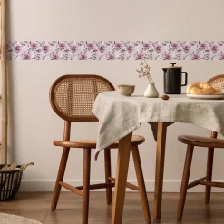 Bande Décorative auto-adhésif Pour Salon ROSES Fleurs Feuilles 10cm x 300cm