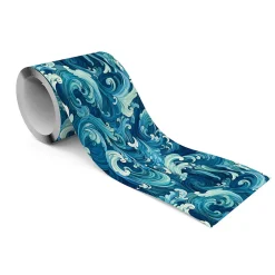 Bande Décorative auto-adhésif Pour Chambre VAGUES Mer Abstraction 10cm x 300cm