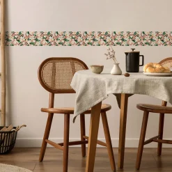 Bande Décorative auto-adhésif FLEURS Plantes Pour Salon 10cm x 300cm