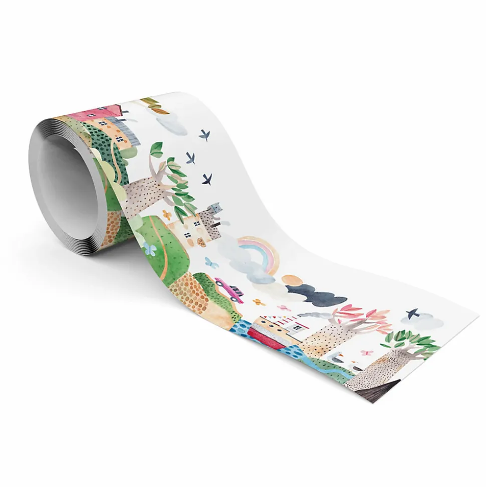 Bande Décorative auto-adhésif ENFANTS Ville Colorée Pour Chambre Enfants 10cm x 300cm