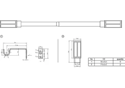 Barre à rideaux GoodHome Asian Stick métal satin Ø16/19mm x L.200/330 cm