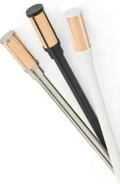 Barre à rideaux GoodHome Asian Stick métal satin Ø16/19mm x L.120/210 cm