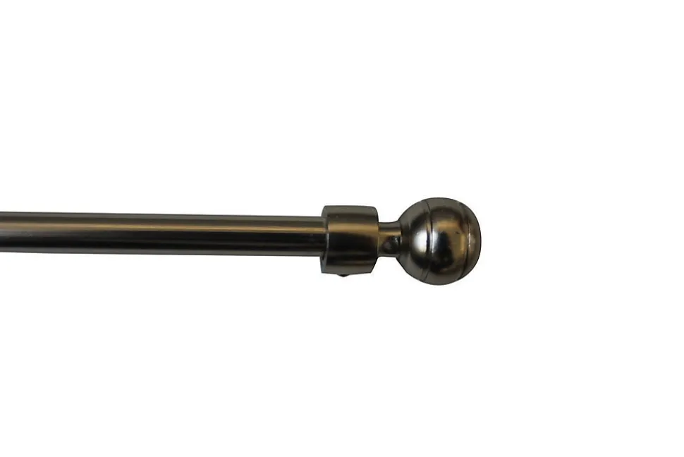 BARRE A RIDEAUX EXTENSIBLE 40-70CM BOULE CHROME MAT INVENTIV