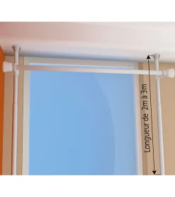 Barre Télescopique Sol-Plafond Sans Perçage - 2 m à 3 m