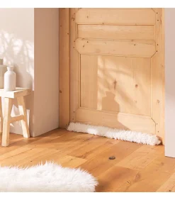 Bas de porte MOUTON 80 x 10 cm - Imitation fourrure - 80x10cm - Blanc