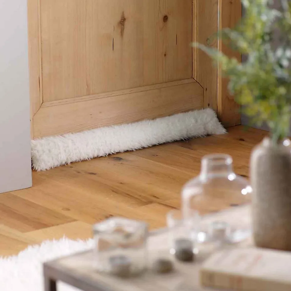 Bas de porte MOUTON 80 x 10 cm - Imitation fourrure - 80x10cm - Blanc